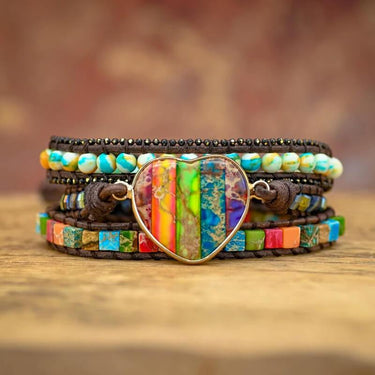 Chakra Starlight And Love Jasper Wrap Bracelet-Your Soul Place